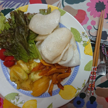 試作、たべたべサラダ・・・・・