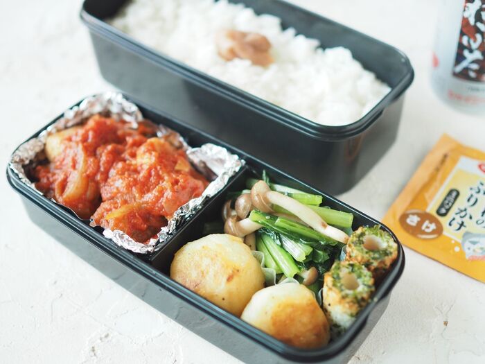 【受験フードな塾弁】かじきマグロのトマトソース煮