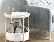 キッチン→リビングへの移動は最小限!トレイになるサイドテーブルでお家時間を快適に♪