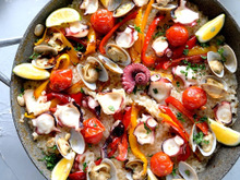 たことあさりと彩り野菜の和メロッソ(パエリア)【主食】