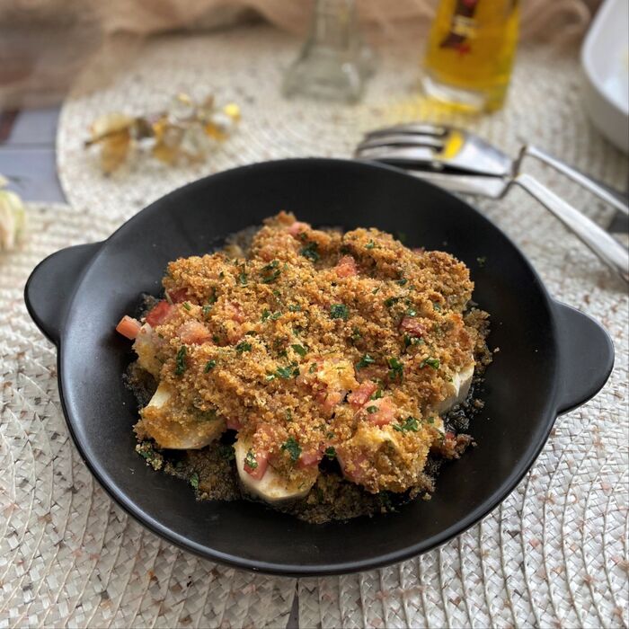 さくさくっとねっとりがおいしい里芋のパン粉焼き