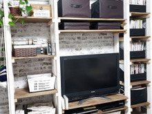 ラブリコ8本でリビングに巨大壁面収納を作ってみました