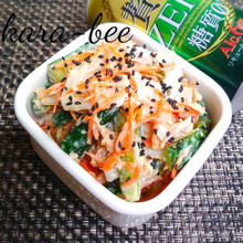 簡単おつまみ♪蓮根とキュウリのねり梅マヨサラダ