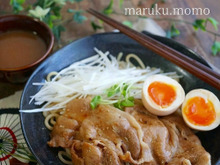 レンジで2分♪やわらか~焼かない焼き豚が便利!つけ麺&チャーシュー丼