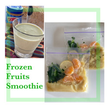 自家製冷凍スムージーセット🍎で美味しい目覚めの一杯