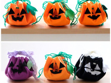 カボチャ巾着バッグ!フェルトと毛糸だけで完成