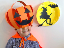 ハロウィン仮装♪ 手作りカボチャ帽子