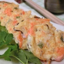 長芋と豆腐でふわふわ♪ 揚げない☆ ひとくち鮭がんも