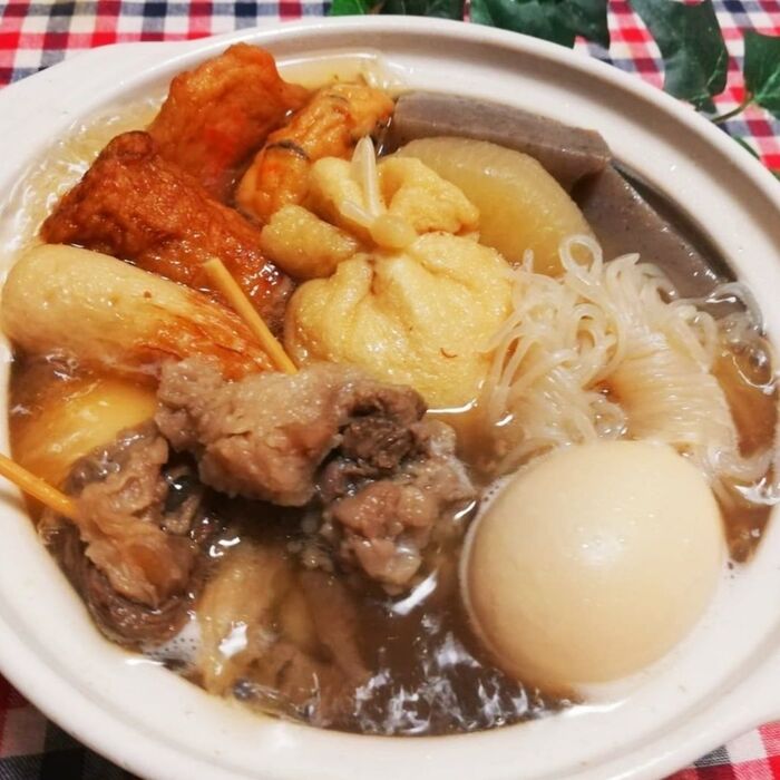 おでんに♡牛すじ肉♡炊飯器で簡単に♡とろうま~♪