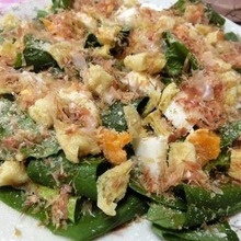 生が美味しい♪ 小松菜の和風シーザーサラダ