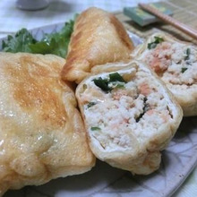 ふわとろ♪ 油揚げと冷凍豆腐で鮭チーズの焼きコロッケ