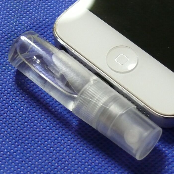 消毒スプレーをスマホに!タピオカストローで作る取付クリップ