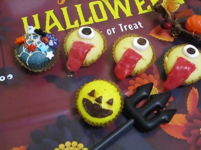 ハロウィンのおばけだぞ~!米粉入り蒸しパン♪
