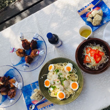 100均でコーディネイト お庭でブランチ