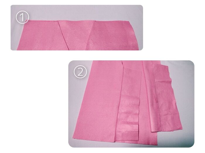 布を縫い合わせる(肩·おくみ)