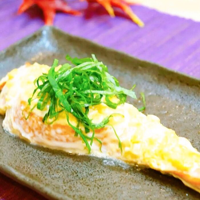 トースターで簡単♡鮭の醤油マヨ焼き♪