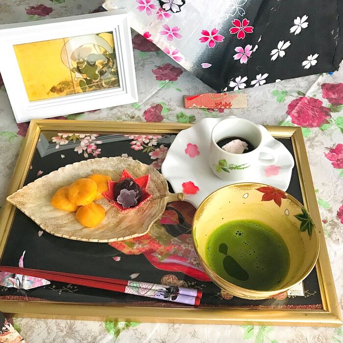 100均活用いたしました。秋のティータイムにいかがですか?