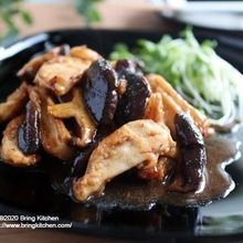 おうち居酒屋★やげん軟骨と椎茸の甘辛炒め