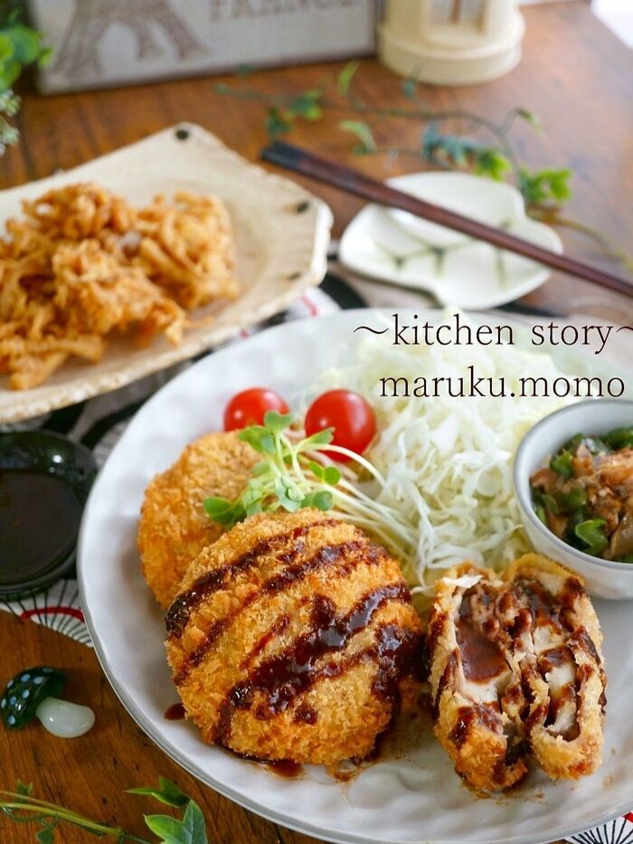 トンカツにも負けない!ジューシーな丸ごとシイタケのカツ