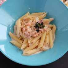 瓶詰鮭de鮭のクリームソースペンネ