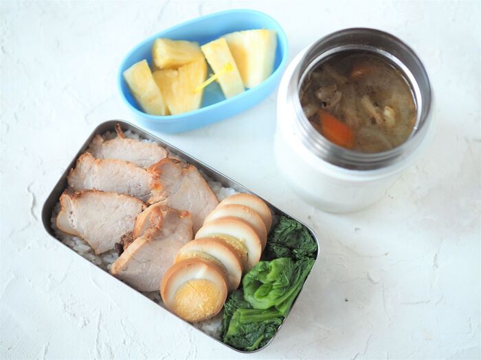 【受験フードな塾弁】電気圧力鍋で簡単!がっつり煮豚丼弁当