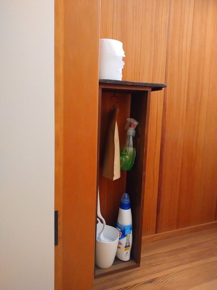 あったらいいな…をDIY!ここ定番のトイレ掃除道具をコンパクト収納!