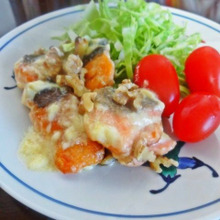 フライパン1つで簡単!鮭マヨ♪