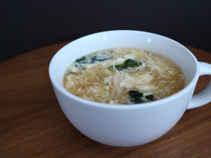 味の決め手は穂先メンマ!あったまる~酸辣湯