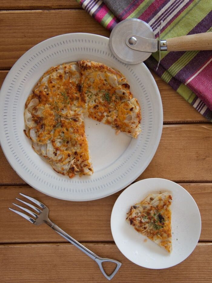 カリカリ!シャキシャキ! れんこんと鮭のガレット