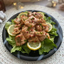 簡単おいしい〜エビマヨならぬ鮭マヨれんこん入り