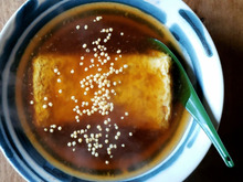 寒い日に。熱々あんかけたっぷりのだし巻き卵。