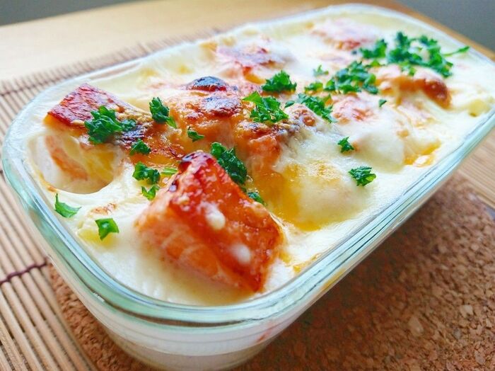 骨抜き不要!子供がパクパク食べる鮭のマカロニグラタンレシピ