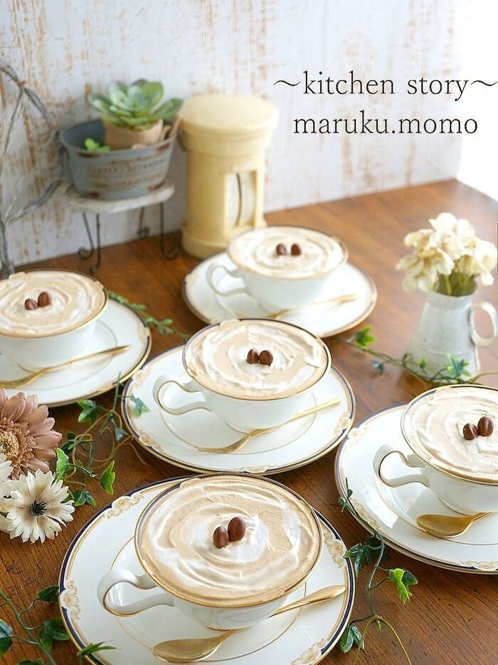火入れ無し!ふわふわコーヒーホイップのカプチーノ風ケーキ