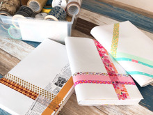 コピー用紙とマスキングテープで!一つ一つデザインが違うブックカバー