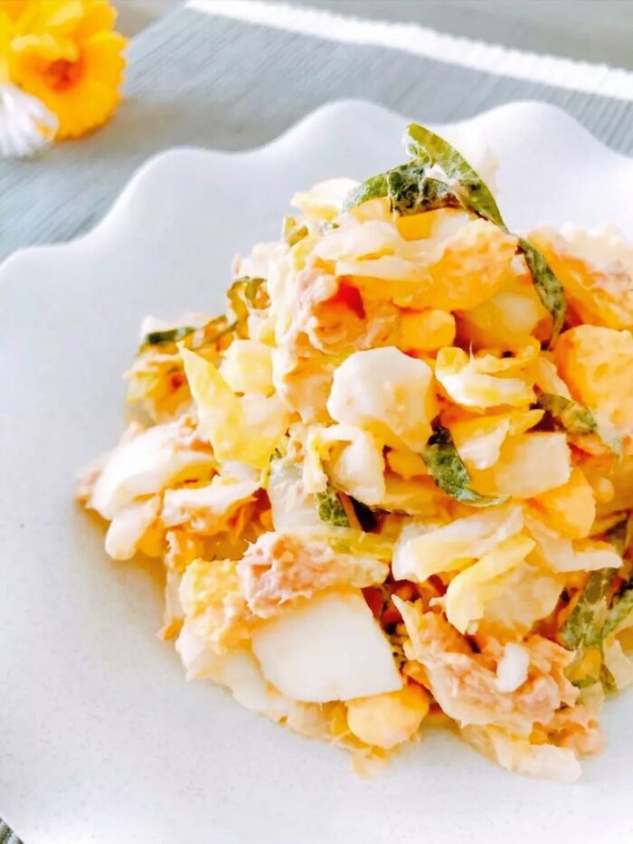 【デパ地下風】白菜と卵のレモン風味サラダ♪
