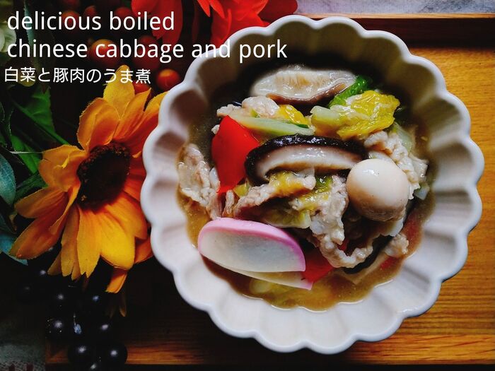 ★温かあんかけたっぷり‼大皿で食べたい。白菜と豚肉のうま煮★