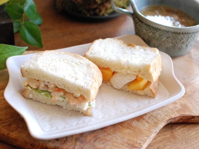 おうち朝ごはんでサンドウィッチ2種