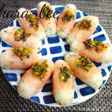 おつまみ炭水化物♪高菜チーズ生ハムおにぎり