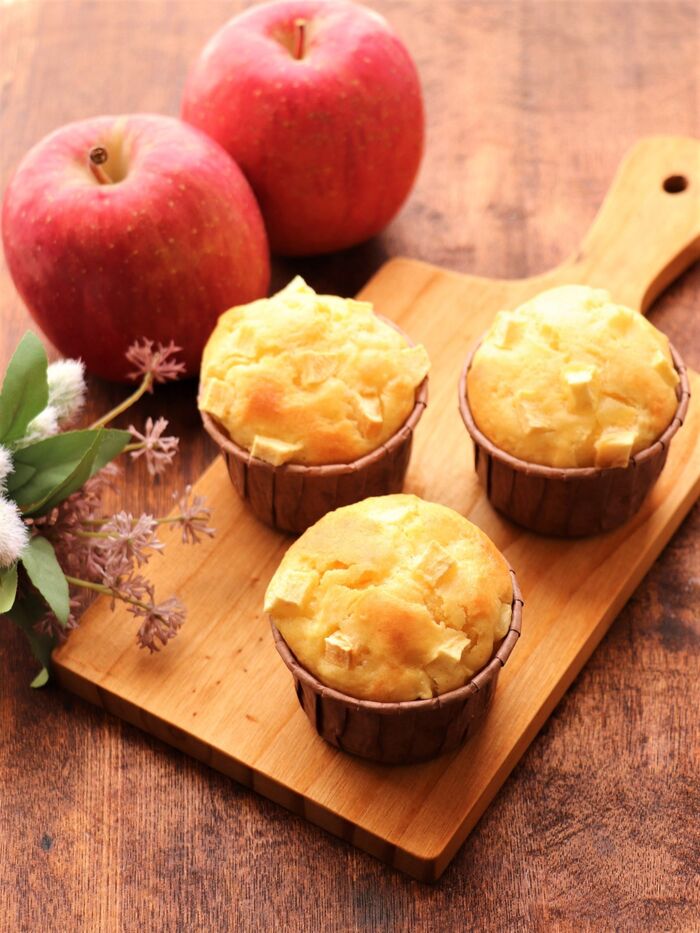 ホットケーキミックスとポリ袋で簡単&時短!りんごのマフィン