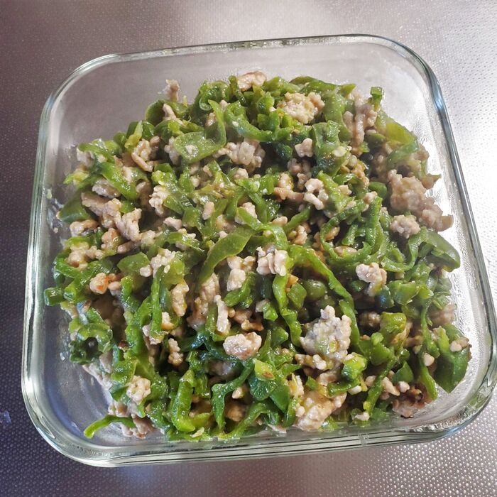 作り置き🎵 ピーマンの肉味噌炒め