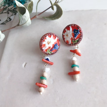 ヴィンテージボタンで作るピアスのレシピ