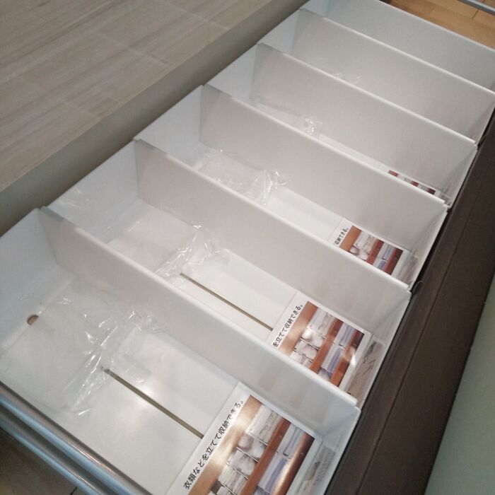 衣類用収納グッズを食品収納に活用