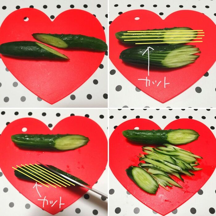 キレイに揃うキュウリの千切り✧