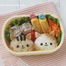 キャラ弁レシピ*ゆるっと♪猫ちゃんのお弁当*動画レシピあり