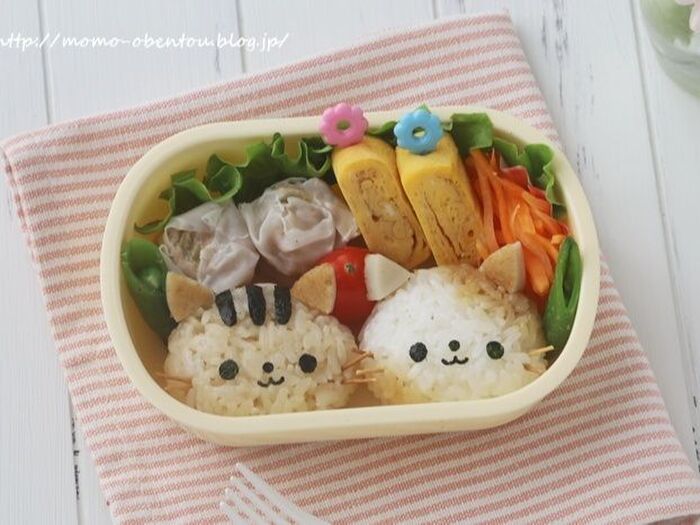 キャラ弁レシピ*ゆるっと♪猫ちゃんのお弁当*動画レシピあり