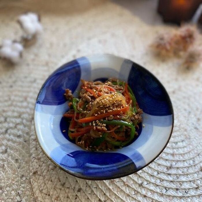 お野菜たっぷり!しらたきのチャプチェ風