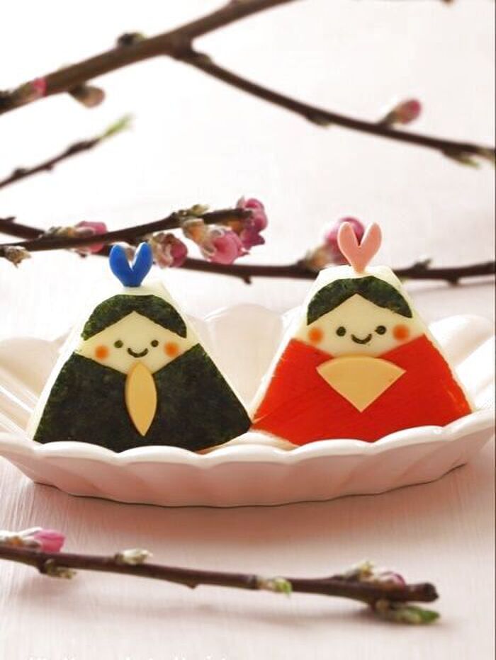 ひな祭りに♡三角チーズで作るお雛様♡