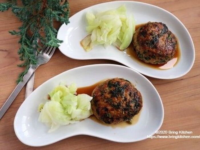 ハンバーグアレンジ♪春菊バーグ