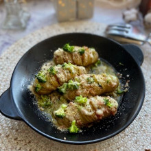 ハッセルバックポテト風レンチンじゃがいも