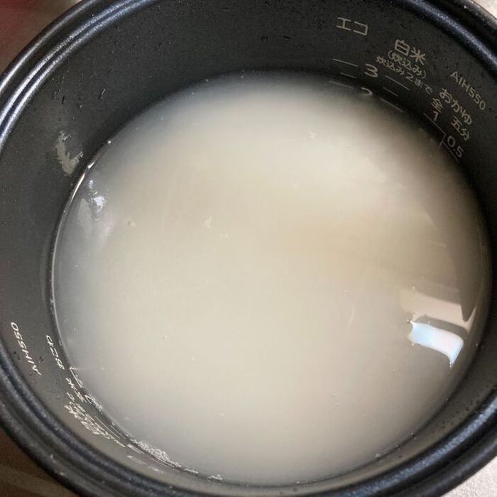 水道水で混ぜて捨てる、を2回
